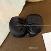 Pinza para el pelo de lazo grande de satén, pinza vertical elegante para mujer, adecuada para peinar el cabello en la parte posterior de la cabeza, accesorio para el cabello de tela de color suave y puro