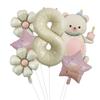 Nuevo Globo de Película de Aluminio de Pastel Mágico de Oso Set Número 32 pulgadas Garra de Oso Fiesta de Cumpleaños Infantil Accesorios para Fotos