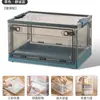 Caja de almacenamiento plegable con puerta lateral transparente para libros de estudiantes, caja de almacenamiento de libros, caja de almacenamiento de ropa gruesa, caja de almacenamiento de refrigerios
