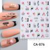 Nuevas pegatinas para uñas transfronterizas flor de rosa de primavera 3D Tulipán pegatinas adhesivas para uñas al por mayor uñas