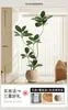 Árbol de Goma Simulación Planta Verde Planta Falsa Sala de Estar Lujo Ligero Flor Biónica Árbol Decorativo Interior Planta Grande en Maceta Adorno de Piso