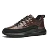 Zapatos de Cuero para Hombre Moda Otoño e Invierno 2022 Zapatos Deportivos para Exteriores de Suela Gruesa Cálidos Modernos de Negocios Dropshipping Cómodos