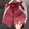 Pantalones Cortos Casuales de Moda Americana con Parches Rayados para Hombre, Nuevo Estilo de Verano, Pantalones Rectos Sueltos de Cinco Puntos, Pantalones Deportivos de Pareja