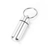 Llavero de Botella de Medicina de Aleación de Aluminio de Venta Caliente Caja de Pastillas Portátil Caja de Medicamentos Impermeable para Exterior Venta al por Mayor Transfronteriza At7605