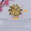 Nuevos accesorios de bricolaje hechos a mano, pegatinas de tela bordadas con flores de plata falsas, accesorios para tocados de actuación escénica, flor de metal n.° 11