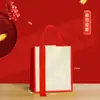 Bolsa de Lona Estilo Chinês em Estoque com Estampa Completa para Festivais, Bolsa de Presente, Bolsa Tote de Lona Impermeável com Logo, Grande Capacidade