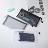 Bolsa de Malla Transparente A6 para Lápices, Bolsa Portátil Especial para Lápices para Exámenes Estudiantiles, Bolsa para Lápices de Gran Capacidad, Procesamiento y Personalización