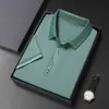Nueva camiseta polo de manga corta de secado rápido para hombre de verano, camisa de manga media lisa de solapa casual de negocios para hombre una generación de pelo