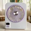 Ventilador de Escritorio Digital Ajustable de Ángulo Moda Simple Ajuste de Cinco Velocidades Bajo Ruido Carga USB Ventilador Venta al por Mayor