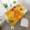Toalha de Mesa Céu Estrelado de Van Gogh Luxo Leve Pintura a Óleo Estúdio de Arte Estilo Mediterrâneo Girassol Pintura Famosa Jogo Americano Toalha de Mesa