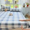 Sábana de algodón puro pieza única, funda de edredón 100% algodón, juego de tres piezas con fundas de almohada para cama de dormitorio de estudiante, diseño estampado