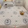 Lençol de Cama de Leite Espesso de Inverno Ajustado Peça Única Quente Cobertura de Lençol de Cama de Coral Fleece Cobertura de Colchão com Veludo Adicional Cobertura Protetora Conjunto de Três Peças