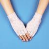 Luvas de proteção solar de meio dedo femininas finas respiráveis de verão antiderrapantes para manicure proteção UV luvas para andar de moto dirigir