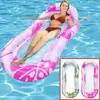 2023 nuevo patrón de puntos sillón reclinable adulto engrosado inflable de agua hamaca plegable cama flotante anillo de natación