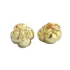 Plata Pura 999 Campana Doble Cara Chapada en Oro Calavera Colgante Pulsera DIY Hecha a Mano Colgante Adorno Colgante Joyería para Pendientes Venta al por Mayor
