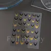 Belleza Total Transfronterizo Nuevo Manicure Halloween Pegatinas Oscuras Multicolores Brillo Francés Murciélago Pegatinas para Manicure Halloween