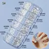 Acessórios para Nail Art Resina Mista Tendência Fundo Plano Irregular Mini Pequeno Acrílico Nail Art Decorações de Strass Acessórios