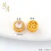 Contas Espaçadoras Coloridas Preservadas Banhadas a Ouro Zircônia Arco-Íris Cubo de Açúcar Acessórios de Joias Artesanais Versáteis para Colar Pulseira