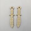 Venta al por mayor de fábrica suministros semanales borla niños cuchillo de melocotón cuchillo de juguete de madera manualidades uso diario en casa