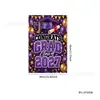 2027 Temporada de Graduación Morada Bandera de Jardín Felicitaciones Graduado Fiesta de Bienvenida a la Graduación Pancarta de Decoración para el Patio
