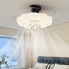 Luminária Ventilador Invisível Quarto Principal Estilo Creme Quente 2025 Novo Criativo Flor Quarto Infantil Lâmpada Espectro Completo
