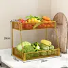 Prateleira de temperos de cozinha bancada multi-camadas garrafa pote de temperos cesta de vegetais prateleira cesta de frutas armazenamento de vegetais