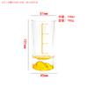 Copa de Vino Blanco Base Montaña Azul 0.1 kg con Taza Graduada Lujo Ligero Hogar Juego de Copas con Borde Dorado 0.05 kg Copas de Vino Set de Vino