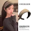 Faixa de Cabeça Cinza Larga Estilo Yi Mengling para Mulheres 2026 Novo Estilo Grampo de Cabelo Acessório de Cabelo Faixa de Cabeça de Tricô para o Topo da Cabeça