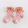 Calcetines para Niñas 2026 Primavera y Verano con Adorno de Encaje Malla Transpirable Delgados de Princesa de Caña Media para Niñas Venta al por Mayor