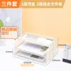 Organizador de Archivos de Escritorio Estante Portadocumentos Estante de Almacenamiento Portadocumentos por Niveles Caja para Archivos Estante de Archivos de Hierro para Oficina