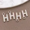 Acero Inoxidable Galvanizado Estilo Europeo y Americano 26 Letras Inglesas Etiqueta Colgante Pulsera Collar DIY Hecho a Mano Accesorios de Joyería
