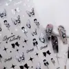 Colección de Pegatinas para Uñas Mariposa: Nuevas Calcomanías Adhesivas para Uñas de Mariposa Blanca Delgadas Flexibles con Relieve de Hada Nuevas de Moda al por Mayor