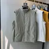 Outono/Inverno Novo Colete Masculino Externo de Gola Alta Quente Leve Sem Mangas Fino Jaqueta Colete Acolchoado