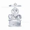 Suprimento Transfronteiriço Artesanato de Cristal Enfeites Casal de Cisnes Brancos com Base de Diamante Criativo Carro Presente de Dia dos Namorados