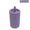 Amazon Taza de Tubo Recto de Silicona Taza de Agua con Tapa Sellada Hermética Taza para Beber para Bebé Resistencia a Altas Temperaturas Anticaídas