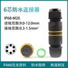 Conector de cable de alambre recto con extremo a tope, impermeable, IP68-M20-23456, conector para lámpara LED de exterior