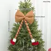 Nuevas Decoraciones de Lazos para Árbol de Navidad Transfronterizas, Adornos Navideños, Atrezo y Decoraciones Creativas para Montaje de Escenas Atmosféricas