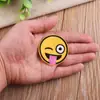 Pegatinas de Tela con Expresiones de Emoji Accesorios para Ropa Calcomanías Decorativas Parches Divertidos Serie de Insignias Redondas Lindas de Smiley