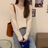 Suéter de cuello en V, camiseta base de punto, nueva colección otoño 2025 para mujer, estilo casual con un toque de alta gama, top interior para otoño e invierno