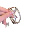 Pendientes Europeos y Americanos Exagerados de Círculo Grande para Mujer Diseño de Nicho Sentido de Diseño Pendientes de Diamante de Doble Capa Estilo Ins Único Pendientes Avanzados