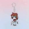 A quinta personalidade cabeça pequena engraçada fofa engraçada desenho animado mercenário prisioneiro chaveiro alto valor de cor bolsa pequeno pingente