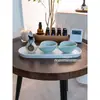 Tigela de Cerâmica para Óleo Essencial Recipiente para Mistura e Dosagem Tigela Prato Spa Hotel Massagem nos Pés Limpeza de Ouvido Frasco de Aroma Spa Tailandês
