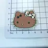 Nuevos dijes acrílicos estilo coreano plateado brillante de gato para fundas de teléfono DIY, decoraciones de zapatos, imanes de nevera, pinzas para maquillaje y pegatinas de materiales