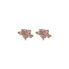 """"""Corazón Dulce Rosa"" Pendientes de Aguja de Plata con Temperamento y Amor 2024 Nuevos Pendientes de Moda para Mujer Diseño de Nicho de Alta Gama""""""