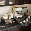 Estante multifuncional para microondas de cocina, extraíble, engrosado, para encimeras del hogar, soporte para cafetera, portavasos, estante de almacenamiento