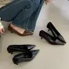 Zapatos de tacón alto de aguja con punta fina, slip-on, tacón de gatito francés, corte bajo, elegantes, para ir al trabajo, Otoño 2025