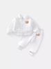 Traje de ropa deportiva para niños procesado y personalizado, estilo otoño e invierno para niños y niñas, conjunto sencillo de dos piezas de terciopelo cálido