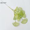 Abanico de hojas de ginkgo de imitación, flor falsa, boda dorada, flor de plástico, barril de eucalipto, arreglo floral de hotel, venta al por mayor