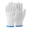 Guantes de Algodón para Protección Laboral, Resistentes al Desgaste, Antideslizantes, Algodón Puro, Hilo de Algodón Blanco Espesado, Nailon, para Trabajadores, Hombres que Trabajan en Sitios de Construcción