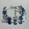 Popular Pulsera Serie Azul con un Fresco Estilo Oceánico, Versátil y Elegante Pulsera Estilo Palacio Cola de Pez Cadena de Cuentas Regalo para Estudiantes